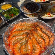 조개구이+왕새우구이 세트 메뉴 사진(네이버)