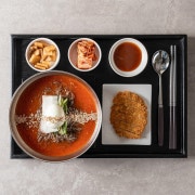 시원한) 물비빔냉면 + 애기돈까스 메뉴 사진(네이버)
