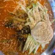 관평한우 대표후식 열무국수 메뉴 사진(네이버)