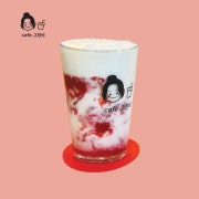 수제 딸기라떼 메뉴 사진(네이버)