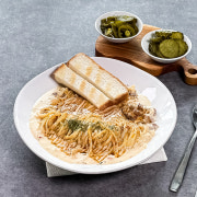 우삼겹 크림 파스타 메뉴 사진(네이버)