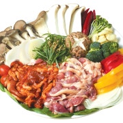 생오리반반세트 (로스+주물럭) 메뉴 사진(네이버)