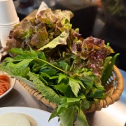 다양한 쌈채소 (상추,당귀,깻잎) 메뉴 사진(네이버)