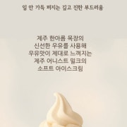 제주 어니스트밀크 소프트 아이스크림 메뉴 사진(네이버)