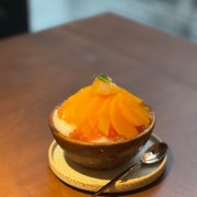 복숭아빙수 메뉴 사진(네이버)