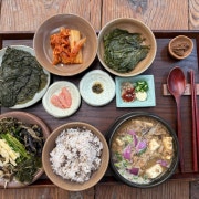 지리산 곰취 복쌈&청국장 정식 메뉴 사진(네이버)