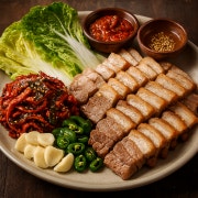 암돼지삼겹보쌈(소) 메뉴 사진(네이버)