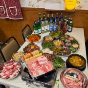 국내산 급냉삼겹삷 메뉴 사진(네이버)
