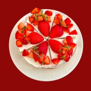 스트로베리 생크림 케이크 메뉴 사진(네이버)