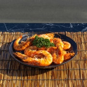 예약시 통통한 갈릭버터새우구이 서비스 메뉴 사진(네이버)