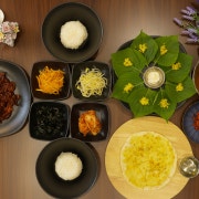 쭈꾸미+밥+고르곤졸라피자+한우육회세트 메뉴 사진(네이버)