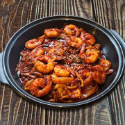 <볶음> 매운 새우볶음 + 우동사리 메뉴 사진(네이버)