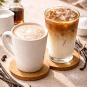 바닐라빈라떼(HOT/ICE) 메뉴 사진(네이버)