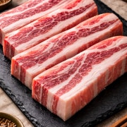 최상급 선진 두툼오겹살 100g 메뉴 사진(네이버)