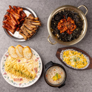 모듬(간장3양념2 최루탄 크림파스타) 메뉴 사진(네이버)