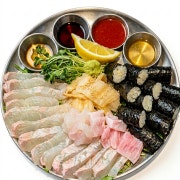 대광어 소금김밥 메뉴 사진(네이버)