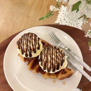 아이스크림 크로플 메뉴 사진(네이버)