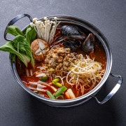 우삼겹 짬뽕전골 메뉴 사진(네이버)