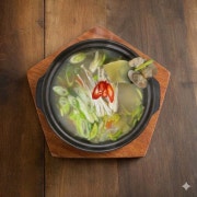꽐라 바지락수제비 메뉴 사진(네이버)