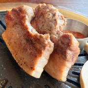 생삼겹살(130g) 메뉴 사진(네이버)