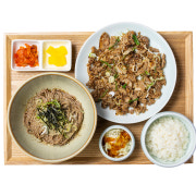 들기름메밀면 직화불고기세트 메뉴 사진(네이버)