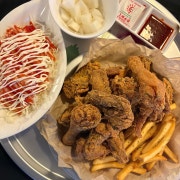 쟁반치킨(뼈,순살) 메뉴 사진(네이버)