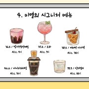 시그니처 칵테일 &칵테일 40종 이상 메뉴 사진(네이버)