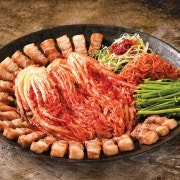솥뚜껑김치삼겹 메뉴 사진(네이버)
