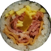 꼬마김밥(계란베이컨,소세지,돈까스) 메뉴 사진(네이버)