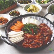 유황오리 불고기(소) 2인 메뉴 사진(네이버)