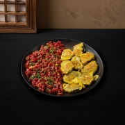 명품 육회 명란 김밥전 메뉴 사진(네이버)