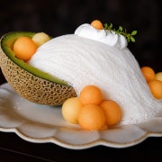 노을메론한통실타래빙수 메뉴 사진(네이버)