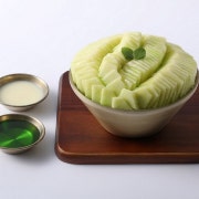 1인) 달콤한 메론 눈꽃빙수(생과일) 메뉴 사진(네이버)