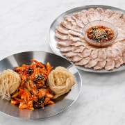 냉수육 + 쫄뱅이 메뉴 사진(네이버)