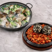 매콤오돌뼈&주먹밥 + 시원칼칼 백합탕 메뉴 사진(네이버)