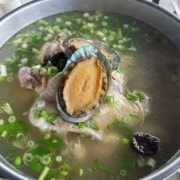 백숙 전복 1마리 추가 메뉴 사진(네이버)