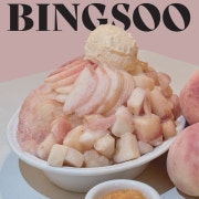복숭아듬뿍빙수 메뉴 사진(네이버)