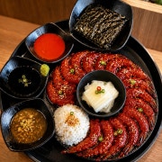 (제철)활 양념새우 메뉴 사진(네이버)