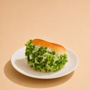 쪽파크림치즈 베이글 메뉴 사진(네이버)