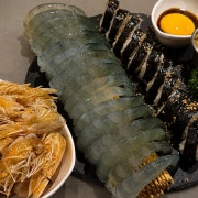 생새우회 & 마늘김밥 메뉴 사진(네이버)