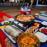 왕새우구이 + 생새우회 set 메뉴 사진(네이버)