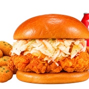 노컷 치킨버거 세트 메뉴 사진(네이버)