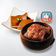돼지갈비양념목살+껍데기 600g 메뉴 사진(네이버)