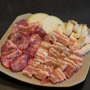뒷고기 삼겹 한판 Set 메뉴 사진(네이버)