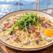 베이컨크림파스타 메뉴 사진(네이버)