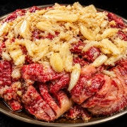 마늘양념 한우갈비살 한판(450g) 메뉴 사진(네이버)