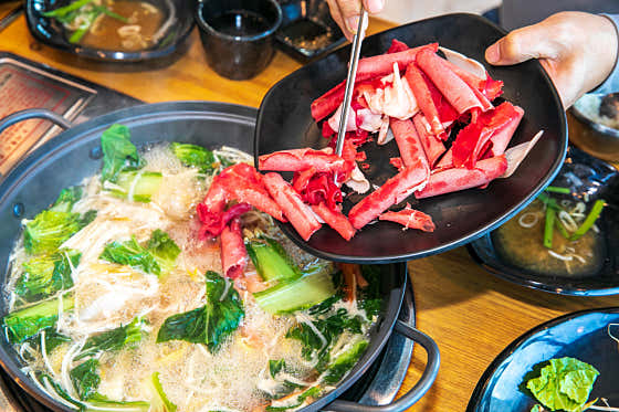 정통 말고기 샤브샤브 메뉴 사진(네이버)
