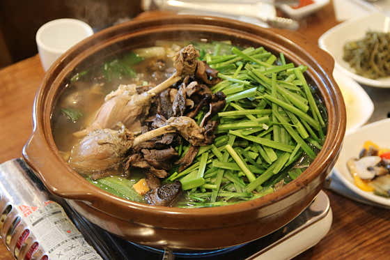 능이버섯백숙 (오리,토종닭 선택) 메뉴 사진(네이버)