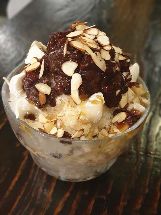 옛날빙수 메뉴 사진(네이버)