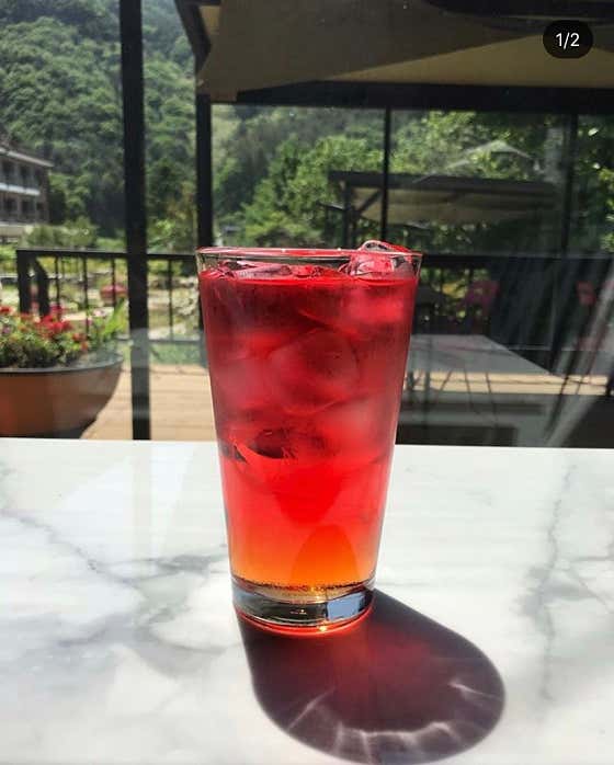 꽃차아이스티 메뉴 사진(네이버)